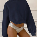 Dazy sudadera casual de cuello redondo clasica de felpa para mujer