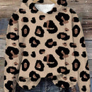 Lune sudadera con capucha de estampado floral vintage todo sobre en estilo minimalista casual, adecuada para otono/invierno