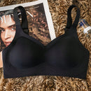 3 piezas de ropa interior sin costuras de color solido para mujer, sujetador deportivo fino con frunces en el pecho, de una pieza, antiflacidez, realce, para verano