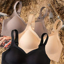 3 piezas de ropa interior sin costuras de color solido para mujer, sujetador deportivo fino con frunces en el pecho, de una pieza, antiflacidez, realce, para verano