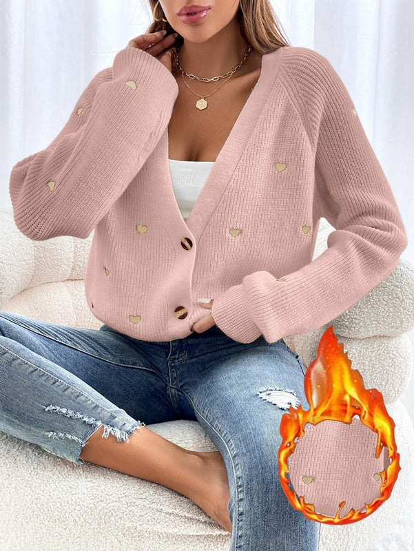 Frenchy cardigan con botones de corte casual y rayas para mujer, para otono/invierno