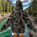 Ezwear sudadera con capucha informal con estampado de paisaje y letras oversize para otono e invierno