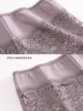Set de 3 boxers de mujer con paneles de encaje en contraste