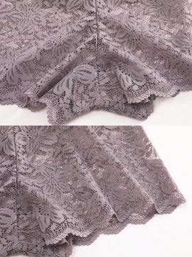 Set de 3 boxers de mujer con paneles de encaje en contraste