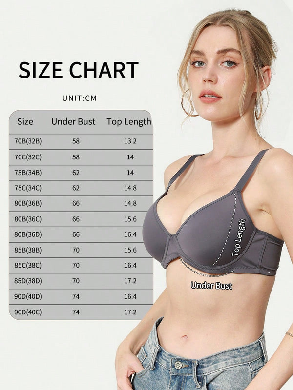 Paquete de 6 sujetadores sin costuras ultrasuaves y de push up - intimos tipo camiseta comodos y de uso diario, con soporte para mujeres - set de valor versatil en estilo sencillo