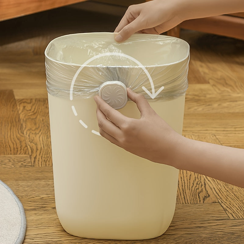 1pc Soporte para Bolsas de Basura Antideslizante con Apertura de Una Mano - Dispensador Resistente de PP, Base Antideslizante para Cocina, Baño, Sala, Exterior, Oficina - Colocación Segura de Bolsas de Basura, Solución de Almacenamiento de Residuos, Mate