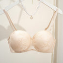 Set de 3 piezas de ropa interior de mujer de unicolor con encaje y acolchado comodo