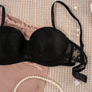 Set de 3 piezas de ropa interior de mujer de unicolor con encaje y acolchado comodo