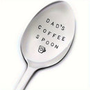Cuchara para café de acero inoxidable, 1 unidad, grabada con "DAD's COFFEE", regalo ideal para papás y amantes del café, perfecta para el Día del Padre y Navidad