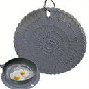 1pc Alfombrilla de Silicona Gris Premium para Cocina de Inducción - Antideslizante, Resistente al Calor, Fácil de Limpiar, Cubierta para Estufa, Compatible con la Mayoría de Cocinas, 22.0cm