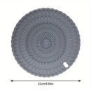 1pc Alfombrilla de Silicona Gris Premium para Cocina de Inducción - Antideslizante, Resistente al Calor, Fácil de Limpiar, Cubierta para Estufa, Compatible con la Mayoría de Cocinas, 22.0cm