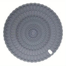 1pc Alfombrilla de Silicona Gris Premium para Cocina de Inducción - Antideslizante, Resistente al Calor, Fácil de Limpiar, Cubierta para Estufa, Compatible con la Mayoría de Cocinas, 22.0cm