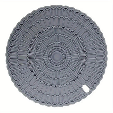1pc Alfombrilla de Silicona Gris Premium para Cocina de Inducción - Antideslizante, Resistente al Calor, Fácil de Limpiar, Cubierta para Estufa, Compatible con la Mayoría de Cocinas, 22.0cm