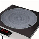 1pc Alfombrilla de Silicona Gris Premium para Cocina de Inducción - Antideslizante, Resistente al Calor, Fácil de Limpiar, Cubierta para Estufa, Compatible con la Mayoría de Cocinas, 22.0cm
