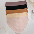Set de 5 bragas de nailon sin costuras de unicolor