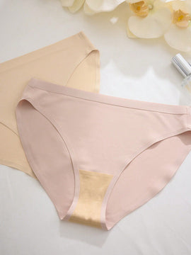 Set de 5 bragas de nailon sin costuras de unicolor