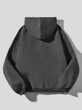 Ezwear sudadera informal tipo streetwear con lema, con corte holgado, estampado negro y rosa, para mujer, otono invierno