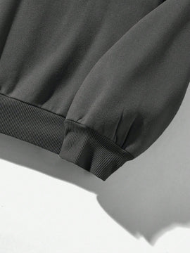 Ezwear sudadera informal tipo streetwear con lema, con corte holgado, estampado negro y rosa, para mujer, otono invierno