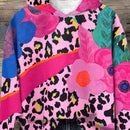 Lune sudadera con capucha de estampado floral vintage todo sobre en estilo minimalista casual, adecuada para otono/invierno