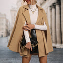 Clasi abrigo suelto con doble botonadura de moda para mujer en otono