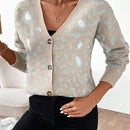 Essnce cardigan de manga larga con botones para mujer, diseno minimalista para uso diario