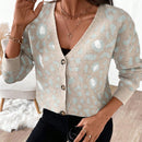 Essnce cardigan de manga larga con botones para mujer, diseno minimalista para uso diario