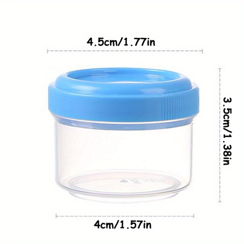 Envases de ensalada de 6 paquetes con tapa de rosca, tazas de condimento miniaturas reutilizables de 35ml, almacenamiento de plástico pequeño portátil para salsas y especias