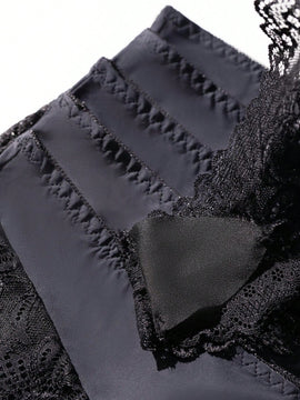 Set de 6 bragas de mujer con estampado de encaje semitransparente y de baja cintura, transpirables y tipo hipster