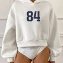 Dazy sudadera casual de cuello redondo clasica de felpa para mujer