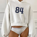 Dazy sudadera casual de cuello redondo clasica de felpa para mujer