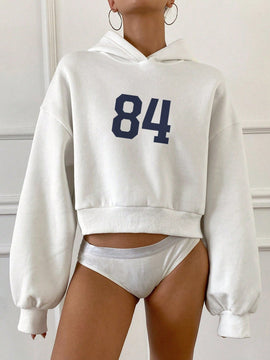 Dazy sudadera casual de cuello redondo clasica de felpa para mujer