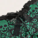 Bragas de encaje con esqueleto de colores contrastantes de moda para halloween