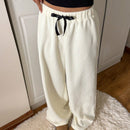 Ezwear pantalones de felpa de unicolor para mujer, para otono/invierno