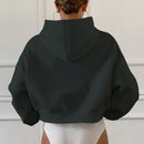Dazy sudadera casual de cuello redondo clasica de felpa para mujer