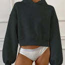 Dazy sudadera casual de cuello redondo clasica de felpa para mujer