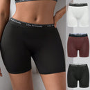 Easyfave 3 piezas/set de bragas de media cintura y pierna larga para mujeres