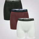 Easyfave 3 piezas/set de bragas de media cintura y pierna larga para mujeres