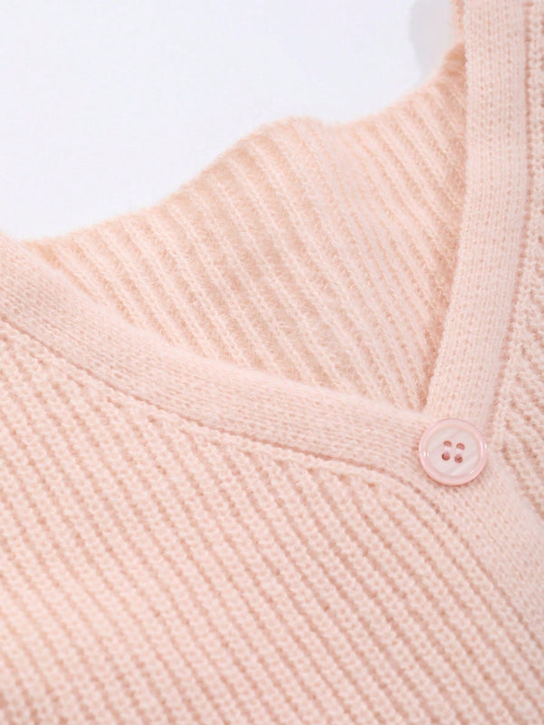 Dazy cardigan de botones de color liso para mujer, informal para uso diario, otono