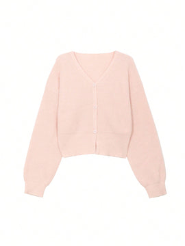 Dazy cardigan de botones de color liso para mujer, informal para uso diario, otono