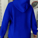 Essnce sudadera con capucha informal con cordon y estampa de letras, talla grande, para otono/invierno