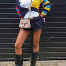 Chaqueta de punto con botones de estilo casual, colorida y con letra, chaqueta de punto de moda, ropa urbana de tendencia