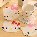 Posavasos resistentes al calor de Sanrio for hello kitty, 1 pieza de alfombrillas de aislamiento térmico de dibujos animados, juego de posavasos antideslizantes.