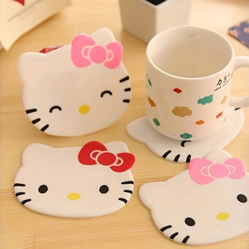 Posavasos resistentes al calor de Sanrio for hello kitty, 1 pieza de alfombrillas de aislamiento térmico de dibujos animados, juego de posavasos antideslizantes.