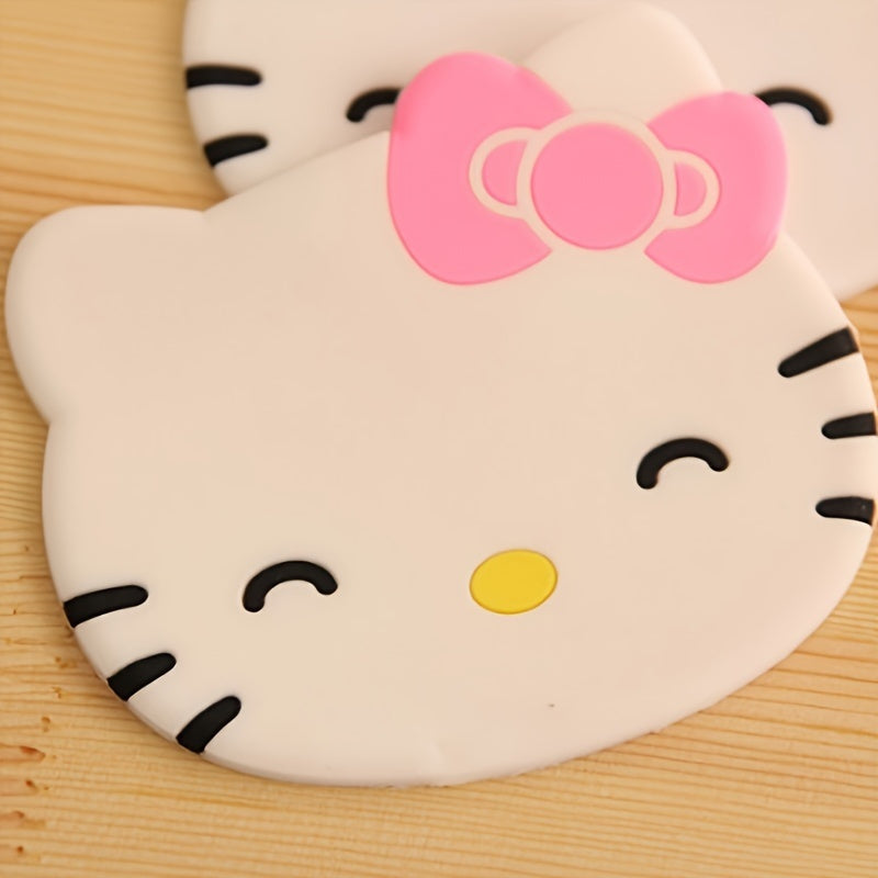 Posavasos resistentes al calor de Sanrio for hello kitty, 1 pieza de alfombrillas de aislamiento térmico de dibujos animados, juego de posavasos antideslizantes.