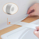 Rollo de Cinta Adhesiva Blanca Autoadhesiva con Tapa Impermeable para Baño y Cocina, Tira Selladora Ideal para Lavabo del Baño y Cocina, Accesorios de Baño Súper Pegajosos