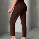 Pantalones petite con cordon, bolsillos en diagonal