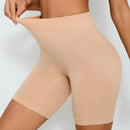 Pantalones cortos sin costuras con control de abdomen y tiro medio alto para mujeres, con una entrepierna de 5 pulgadas, pantalones cortos de ciclismo anti-rozaduras