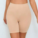 Pantalones cortos sin costuras con control de abdomen y tiro medio alto para mujeres, con una entrepierna de 5 pulgadas, pantalones cortos de ciclismo anti-rozaduras