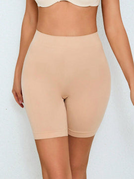 Pantalones cortos sin costuras con control de abdomen y tiro medio alto para mujeres, con una entrepierna de 5 pulgadas, pantalones cortos de ciclismo anti-rozaduras
