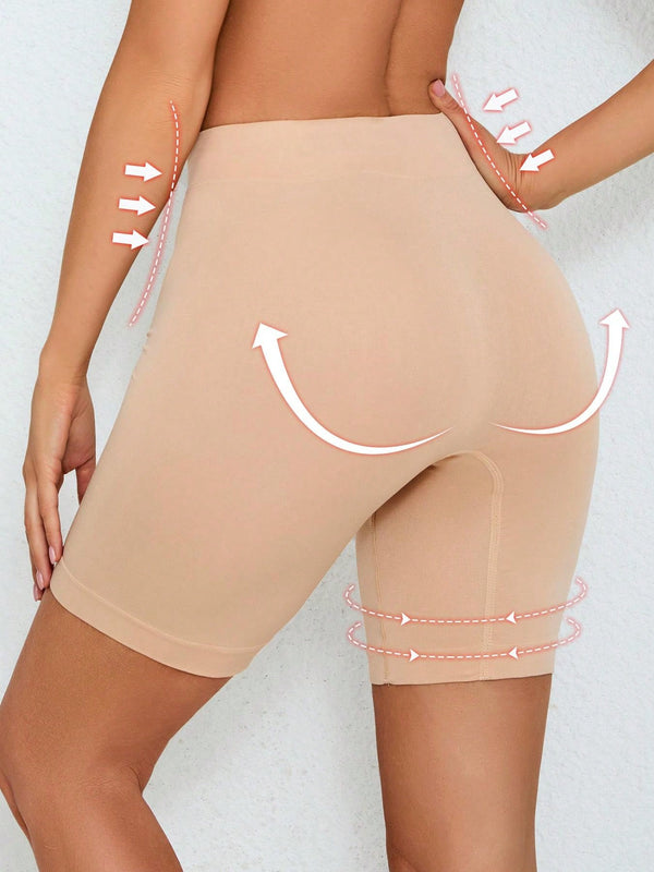 Pantalones cortos sin costuras con control de abdomen y tiro medio alto para mujeres, con una entrepierna de 5 pulgadas, pantalones cortos de ciclismo anti-rozaduras